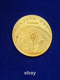 2008 FIJI 1$10 1 g gram. 999 Gold Proof Lapita Art Coin 12,000 Mintage RARE