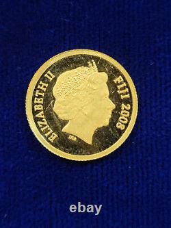 2008 FIJI 1$10 1 g gram. 999 Gold Proof Lapita Art Coin 12,000 Mintage RARE