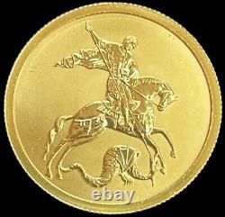 2009 Gold 1/4 Oz. 999 Fine 50r Dragon Slayer St. George The Victorious Coin Bu+