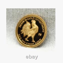 2010 Bank of Nauru. 9999 Fine Gold $5 Coin 0.5 Grams French Gold Investment