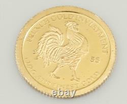 2010 Bank of Nauru. 9999 Fine Gold $5 Coin 0.5 Grams French Gold Investment