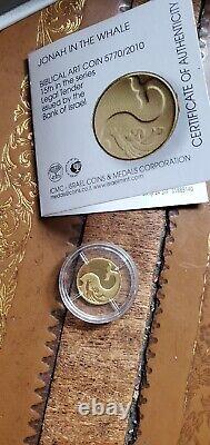 2010 Gold Proof 1/25oz Jonah In The Whale Biblical Coin 15th In The Series