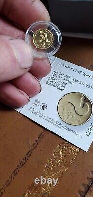 2010 Gold Proof 1/25oz Jonah In The Whale Biblical Coin 15th In The Series