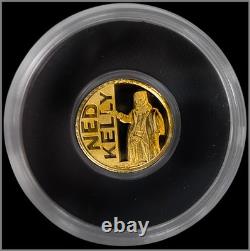 2010 Niue $5 Ned Kelly 0.5g 9999 Gold Proof Coin Limited Mintage