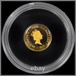 2010 Niue $5 Ned Kelly 0.5g 9999 Gold Proof Coin Limited Mintage