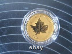 2010 Piedfort 1/5 OZ Pure Gold/ 6.22 Grams with COA no box Canadian Gold Maple