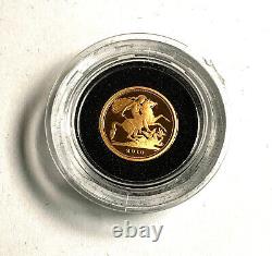 2010 Sovereign Royal Mint 22 Carat Gold 1/4 Sovereign