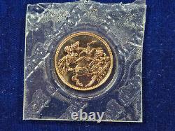 2010 U. K. British FULL Sovereign 7.98 gram. 9167 Gold Coin SEALED