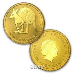 2011 Australia 2$ 1/2 Gram Gold Coin Kangaroo Mini Roo BU (Assay Card)