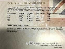 2011 Britannia Gold Proof Four Coin Set, 63 Gram X 22 Carat Gold. Not Sovereign
