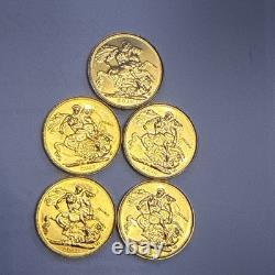 2011 Gold Sovereign St George and the Dragon design by Benedetto Pistrucci