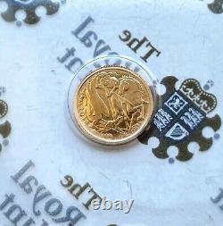 2012 Great Britain Gold Quarter Sovereign. QE II Diamond Jubilee. Sealed DPL