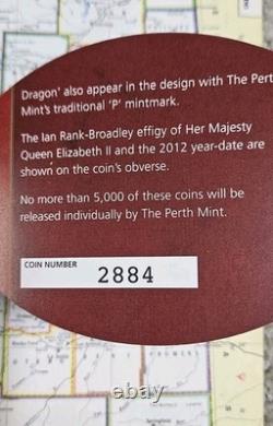 2012 Lunar Dragon Gold Coin Rare LOW MINTAGE 9999 fine Gold