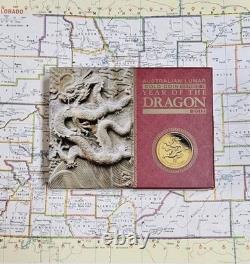 2012 Lunar Dragon Gold Coin Rare LOW MINTAGE 9999 fine Gold