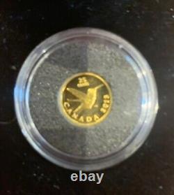 2013 0.5 Gram Fine Gold Canadian Coin Hummingbird