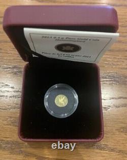 2013 0.5 Gram Fine Gold Canadian Coin Hummingbird