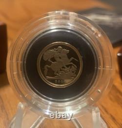 2013 22k Rose Gold Proof Quarter Sovereign The Royal Mint Coin