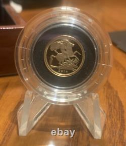 2013 22k Rose Gold Proof Quarter Sovereign The Royal Mint Coin