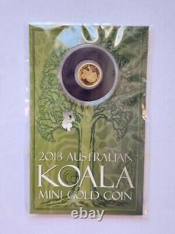 2013 Australian Koala Mini 99.99 0.5g Gold Coin SEALED OGP