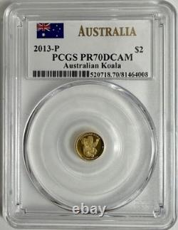 2013-P Australia $2 Gold Mini Koala PCGS PR70DCAM POP32