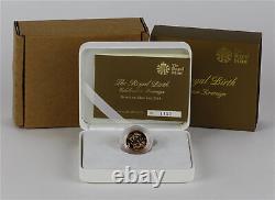 2013 U. K. Royal Birth Celebration Sovereign 7.98 gram. 9167 Gold Coin #1457/2013