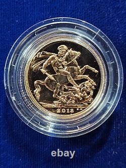 2013 U. K. Royal Birth Celebration Sovereign 7.98 gram. 9167 Gold Coin #/2013