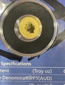 2014 1/2 Gram Gold Kookaburra Coin, RARE Low Mintage