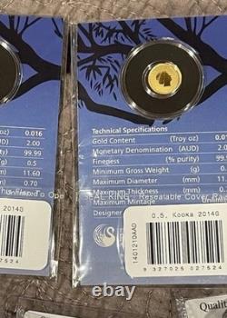 2014 1/2 Gram Gold Kookaburra Coin, RARE Low Mintage