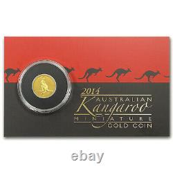 2014 Australia 1/2 Gram Gold Kangaroo Mini Roo BU (Assay Card)