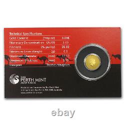 2014 Australia 1/2 Gram Gold Kangaroo Mini Roo BU (Assay Card)