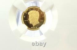 2014 Burundi Proof JFK 1/2g Gold NGC PF70.9999 FDOI Kennedy