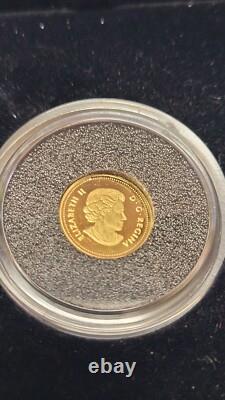 2014 Canada 25c 0.5 Gram Proof Gold Coin Eastern Chipmunk Royal Canadian Mint