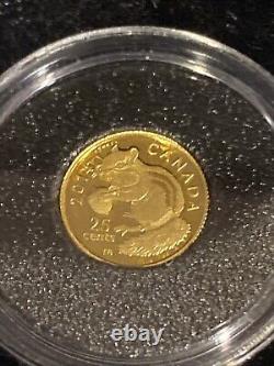 2014 Canada Eastern Chipmunk. 5 Gram 1/2 g. 9999 Fine Gold Proof Coin in OGP COA