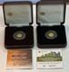 2014 Irish Battle Of Clontarff And 2013 Rock Of Cashel. 5 Gram Proof Gold Coins
