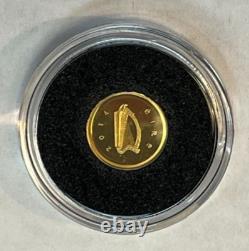 2014 Irish Battle of Clontarff and 2013 Rock of Cashel. 5 gram proof gold coins