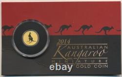 2014-P Australia 1/2 Gram Gold Miniature Kangaroo. The Cute Mini Kangaroo