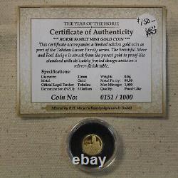 2014 Tokelau $5 Year of the Horse 0.5 Gram. 9999 Gold Proof with COA