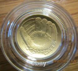 2014 United States Mint Baseball Hall of Fame BU GOLD Coin Item B32 OGP COA