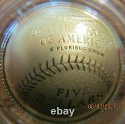 2014 United States Mint Baseball Hall of Fame PROOF GOLD Coin Item B31 OGP COA
