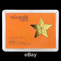 2015 5x 1 gram Cook Islands $25 Gold Star CombiCoin Valcambi SKU #94103