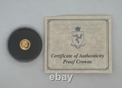 2015 Angel Elizabeth II Isle of Man 0.5 gram 1/64 oz. 9999 Gold Coin with COA