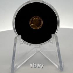 2015 Angel Elizabeth II Isle of Man 0.5 gram 1/64 oz. 9999 Gold Coin with COA
