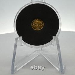 2015 Angel Elizabeth II Isle of Man 0.5 gram 1/64 oz. 9999 Gold Coin with COA