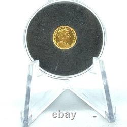 2015 Angel Elizabeth II Isle of Man 0.5 gram 1/64 oz. 9999 Gold Coin with COA