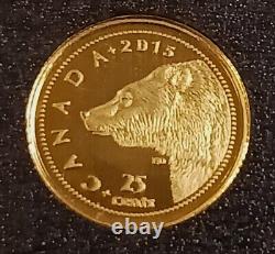2015 Canada 0.5 Gram 99.99 Gold Grizzly Bear With Box And Coa # 2439