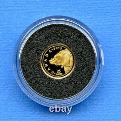 2015 Canadian Grizzly Bear. 9999.5g Gold 25c Proof Coin in Capsule #03 OGP COA
