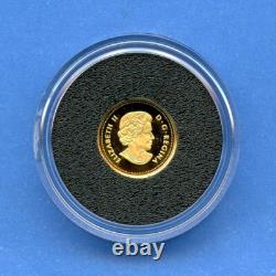 2015 Canadian Grizzly Bear. 9999.5g Gold 25c Proof Coin in Capsule #03 OGP COA