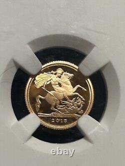 2015 Great Britain Gold Proof Quarter Sovereign NGC PF70 Ultra Cameo First 550