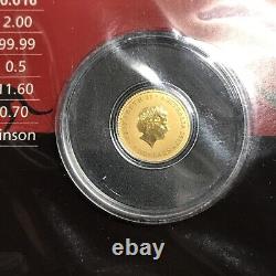 2015 Perth Mint Australian Kangaroo 1/2 0.5 Gram Gold Coin Unc