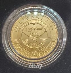 2015-W $5 Uncirculated GOLD US Marshals Service 225th Anniversary Coin with COA